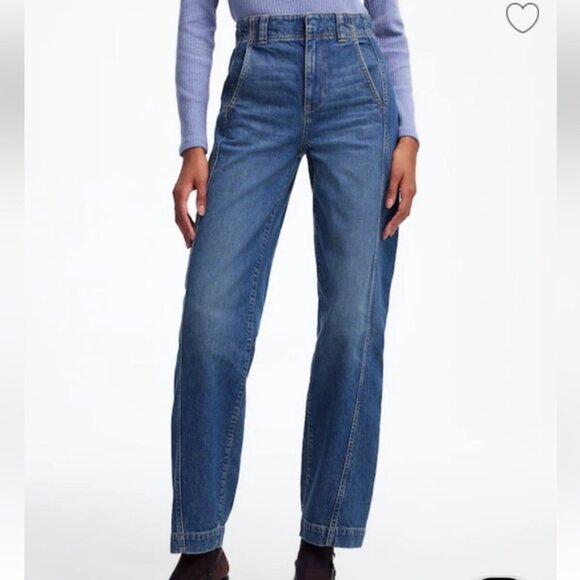 Madewell Tapered Denim Trousers in Concho Wash Size 29 - Picture 2 of 10